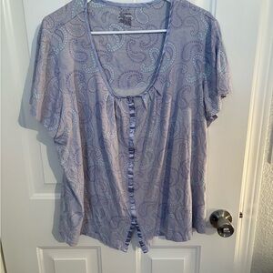 Secret Treasures Lavender Paisley Blouse